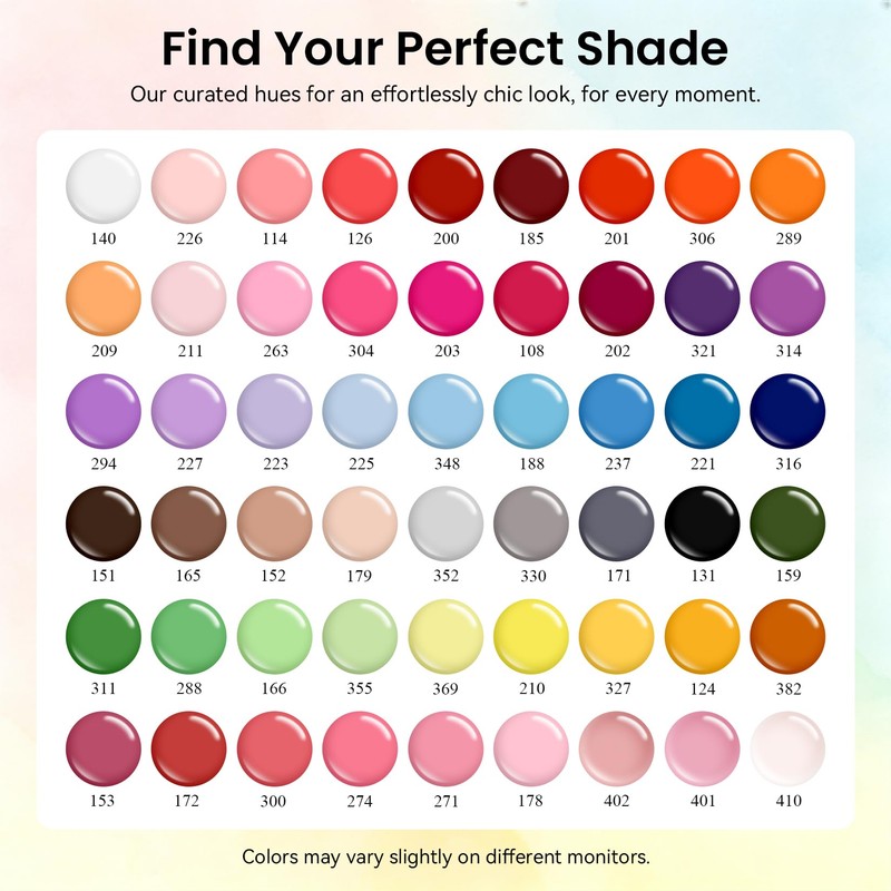 phoenixy 24 PCS Gel Nail Polish Set, 21 Colors with