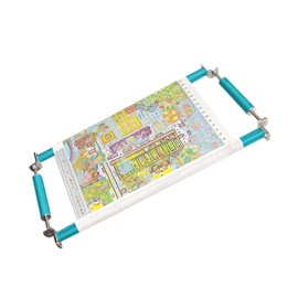 Couple Embroidery Art Embroidery Clip Frame 60cm Cross Stitch 4 Slot Presser Heavy Duty Embroidery Bandage Embroidery Frame Needlepoint Frame Embroidery Scroll Frame Embroidery Frames (Blue)