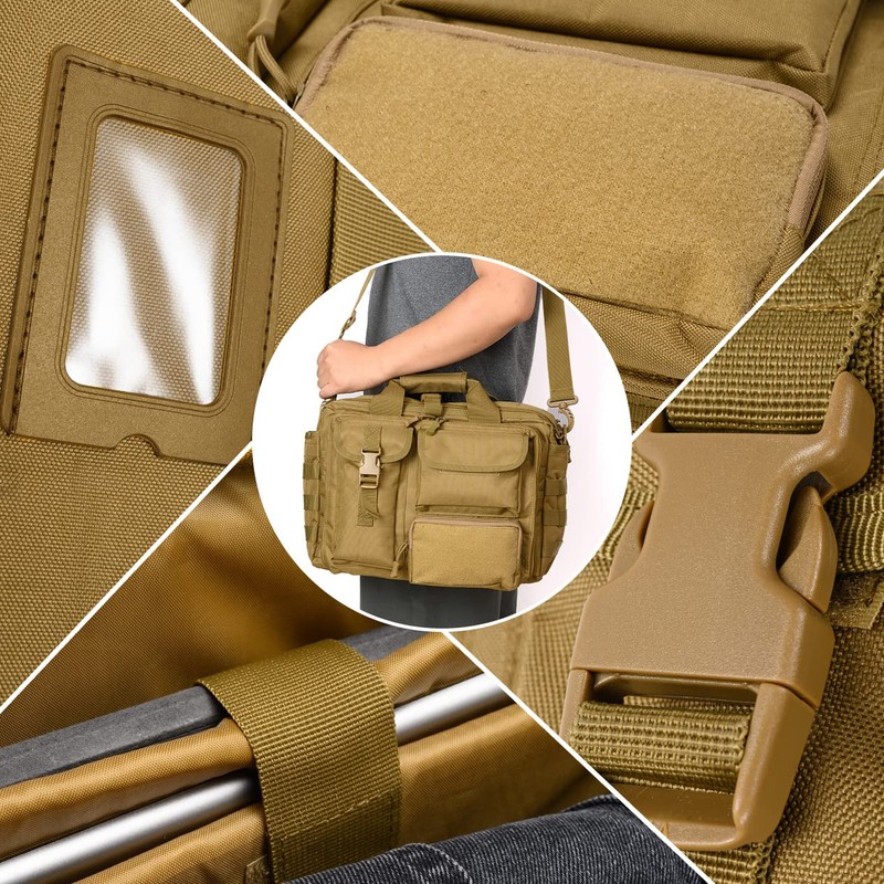 Stypos Tactical Messenger Bag,14inch/15.6inch/17.3inch Briefcase for Man Military Laptop Bag,