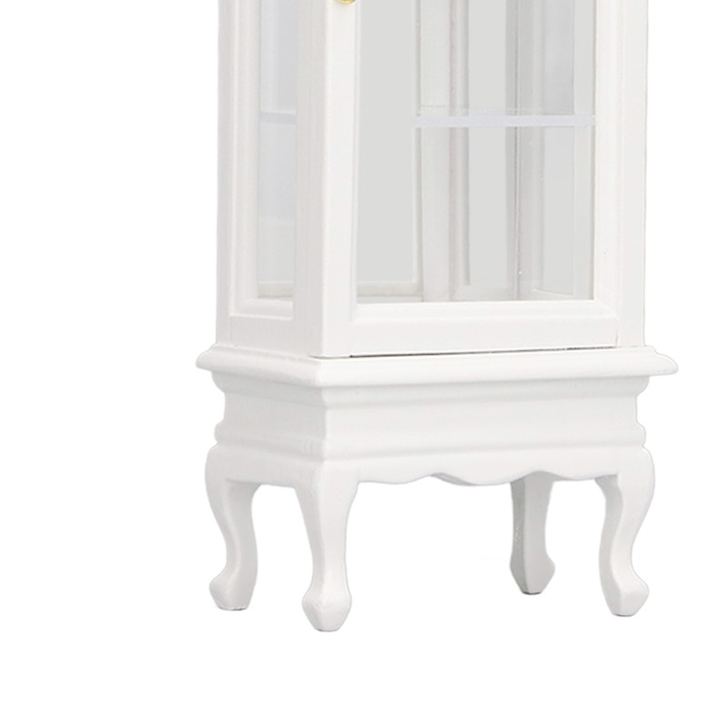 1:12 Doll House Miniature Cabinet Wooden Simulation White Arc Roof