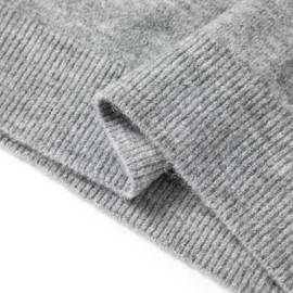 Simple&Opulence Women’s V Neck Sweaters Long Sleeve Ribbed Soft Knit Pullover Cozy Lightweight Casual Tops (Basic Grey,XL)