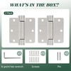 2 Pack Self Closing Door Hinges 3.5 inch Satin Nickel