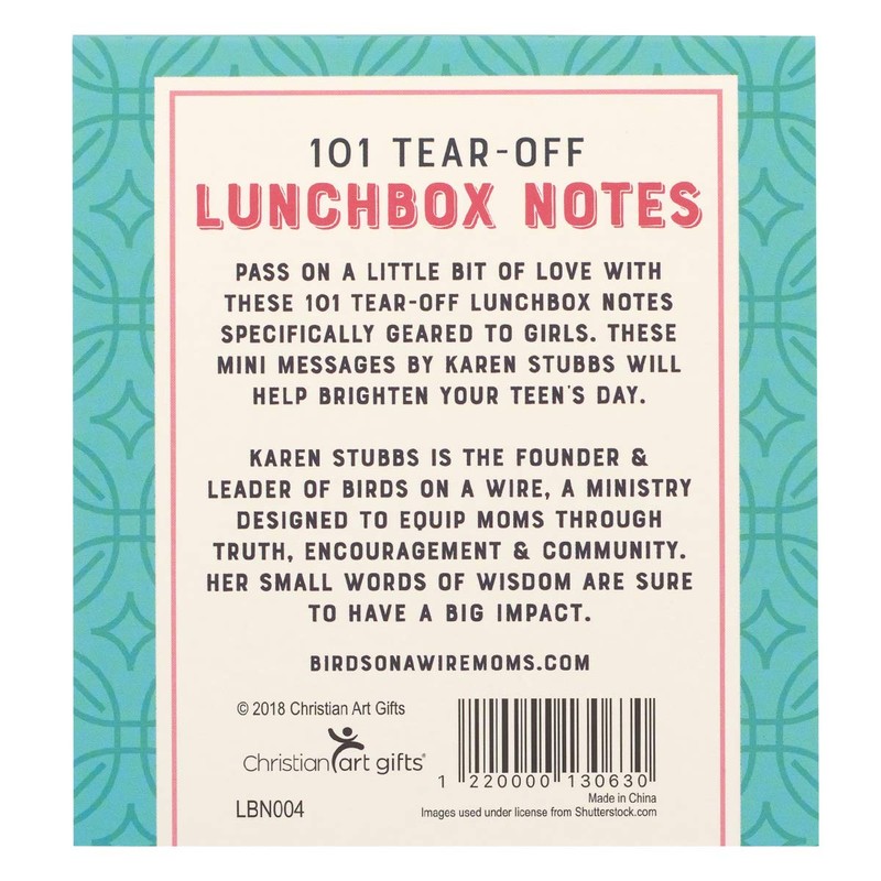 101 Tear-Off Lunchbox Notes for Girls, Inspirational Quotes and Encouragement