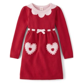 Gymboree,and Toddler Long Sleeve Sweater Dresses,Cozy Valentine,5T