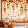FYSUIMU 9 Sheet Fall Floral Window Clings Retro Hanging Flower