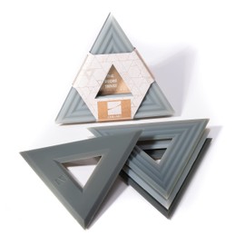 The Degrē Trivet (Winter Salad, Set of 3) by LINE+ARC. Potholder, 10mm Thick & Heat Resistant to 500F. 100% Food-Grade Silicone, Dishwasher Safe, Stain-Resistant. Modern Geometric Mid Century…