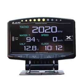 LUFI X1 English OBD Car HUD Head Up Display, Display Up to 38 Data Multifunction Digital Meter, Car Turbometer, Car Tachometer, Exhaust Thermometer, Water Thermometer, Oil Thermometer, Hydraulic, Fuel