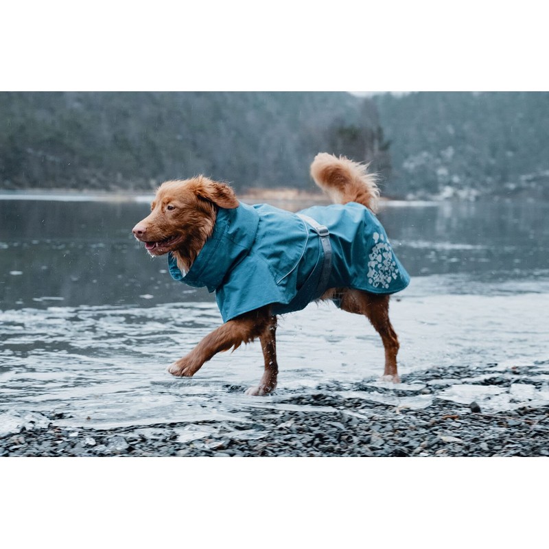 Hurtta Monsoon Coat, Dog Raincoat, Bilberry, 14 in