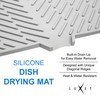 Luxet Silicone Dish Drying Mat with Built-in Drain Lip -
