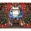 10x8ft Christmas Window Wonderland Large Backdrop Photography Snowy Winter Fireplace