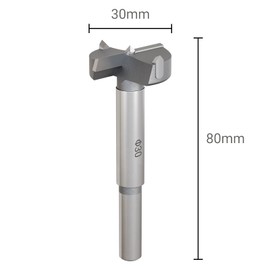 CSOOM Forstner Drill Bit 30 mm - Forstner Drill Bit for Wood, Forstner Bits with Round Shank, Accessories Drill