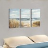 Abstract Beach Canvas Wall Art: Seashore Grasses Artwork Print Seascape