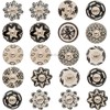 Shah Crafts. Ceramic Door Knobs Set of 12 Black and