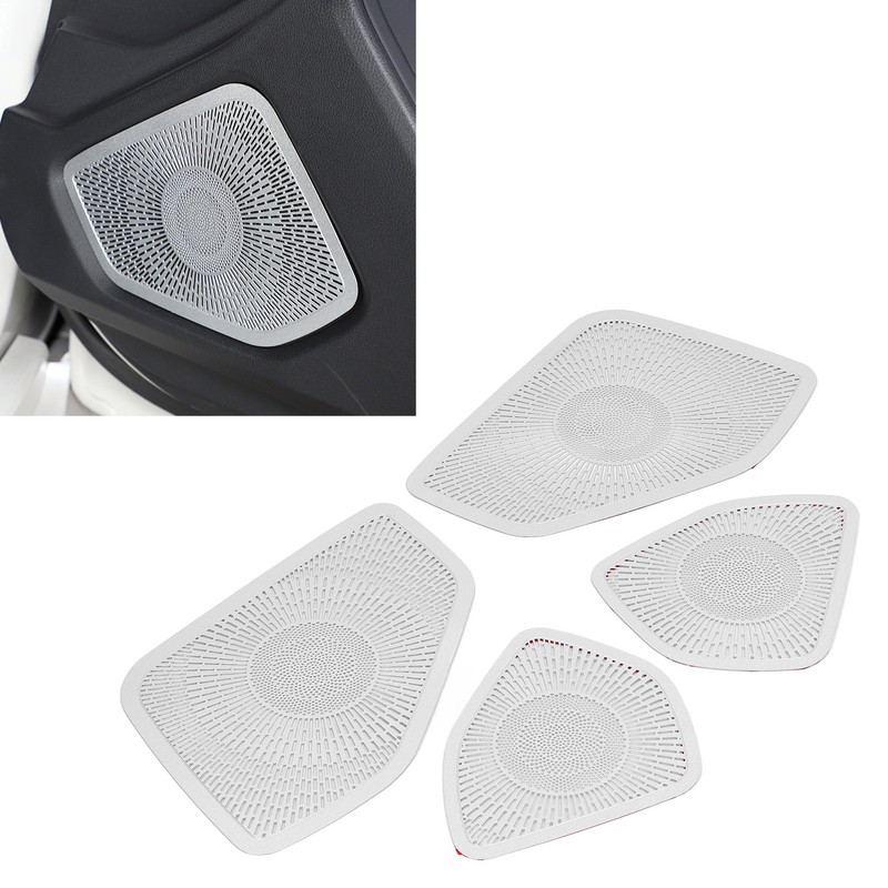Car Door Speaker Cover Stainless Steel Speaker Grille Trim Replacement
