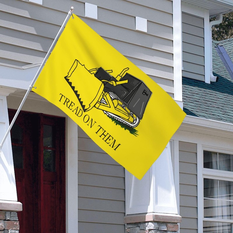 Tread On Them Killdozer Flag Outdoor Indoor Decorations Banner 3x5