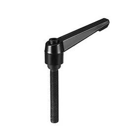 uxcell M10 x 60mm Handle Adjustable Clamping Lever Thread Push Button Ratchet Male Threaded Stud