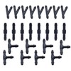 UpAmcarker 24Pcs Windshield Washer Hose Connector Kit 3-way(T-type) 3-way(Y-type)2-way (I-type)