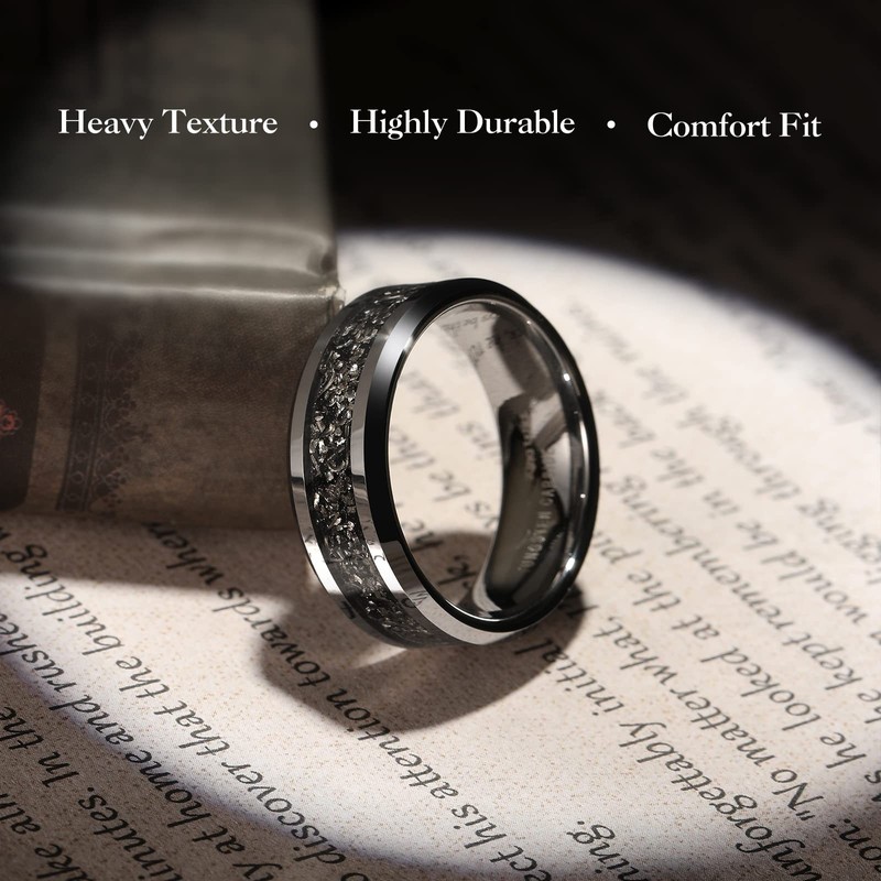 King Will Tungsten Carbide Wedding Band for Men - 8mm