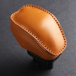 [smasol] Toyota Harrier 80 Series Dedicated Shift Knob Cover RAV4 50 Series Shift Lever Boots HARRIER Custom Interior Parts Dress Up No Need for Hand Sewing (Type-A Camel)