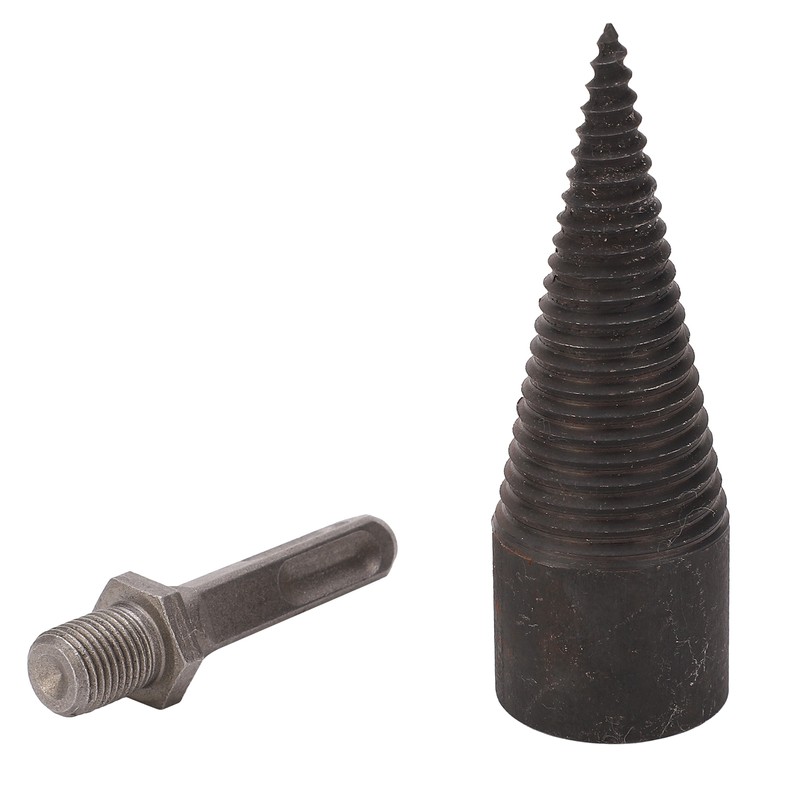 Wood Cone Punch Firewood Separation Detachable Round Shank Thread Drill
