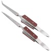 2Pcs Locking Tweezers, Curved Straight Tweezers Jewelers, Jewelry Soldering DIY