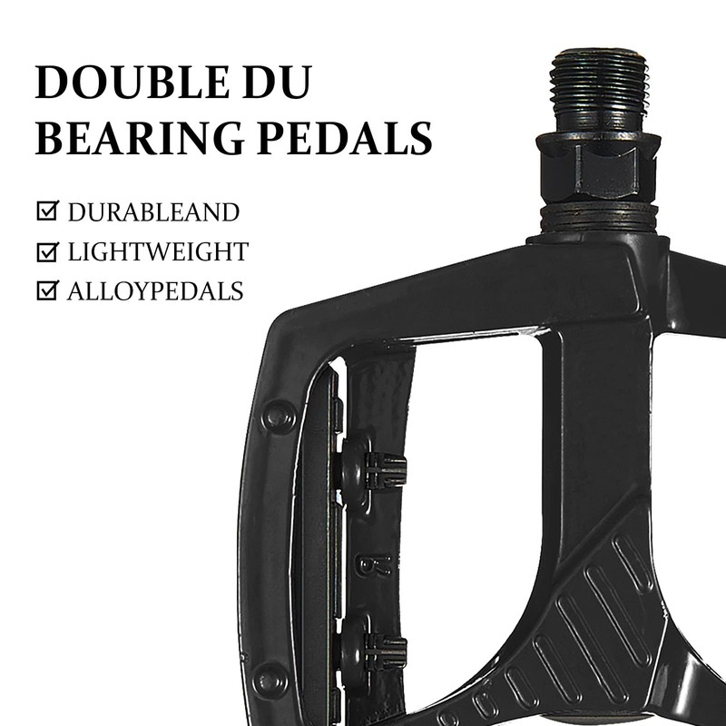 YIUBCZOQI Bike pedals with reflective strips, aluminum alloy bicycle platform