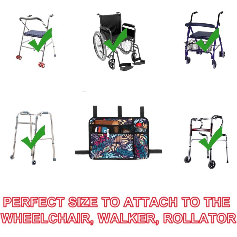 Walker Bag Basket with Cup Holder Suit for Adult Folding