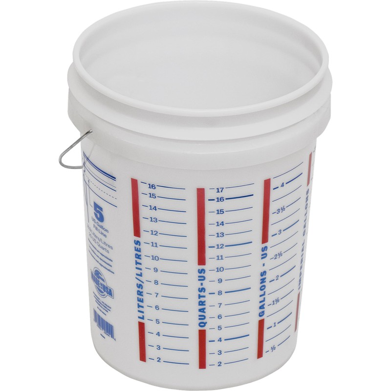 5ガロンプラスチックミキシングバケツ。