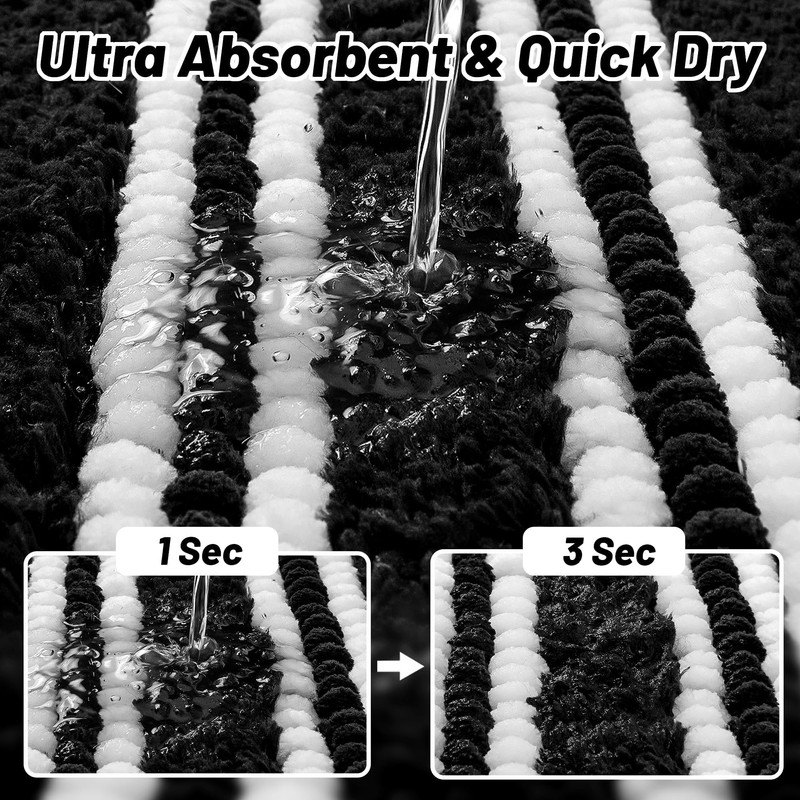 Bathroom Runner Rugs Non Slip Washable 24x60, Ultra Soft Super