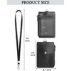 Teskyer ID Badge Holder with Lanyard, 1 Zip Pocket and