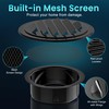 HG Power 4 Inch Black Soffit Vents, Stainless Steel Air