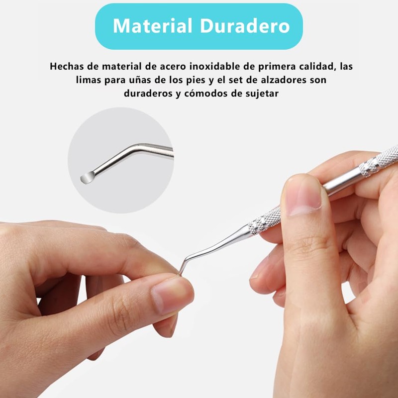 Kit de Herramientas para Uñas Encarnadas, 7PCS Set de Manicura