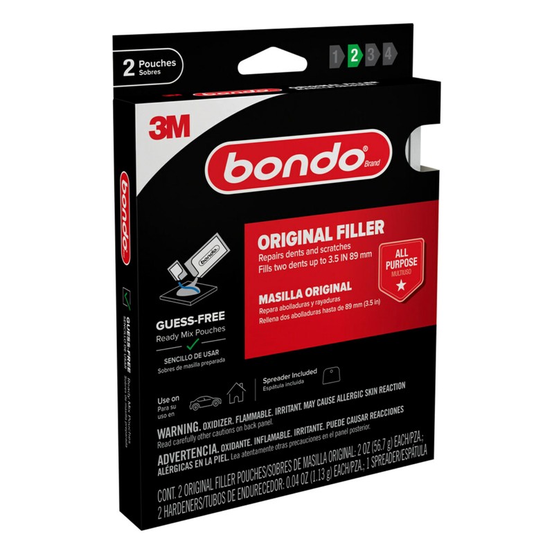 Bondo OR-2PK-ES Original Filler, Ready Mix Pouches, White