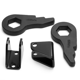 1-3 Inch Leveling Lift Kit, Dynofit Torsion Bars Key with Shock Extender Brackets for 2001-2010 Silverado GMC Sierra 1500HD 2500 2500HD 3500 3500HD 2WD 4WD 8 Lug, 1-3" Forged Suspension Lift Kit