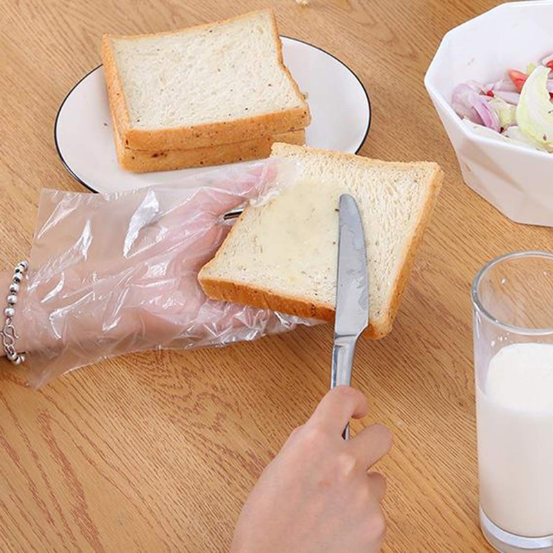 Pack of 200 | Disposable Plastic Food Preparation Gloves, Food