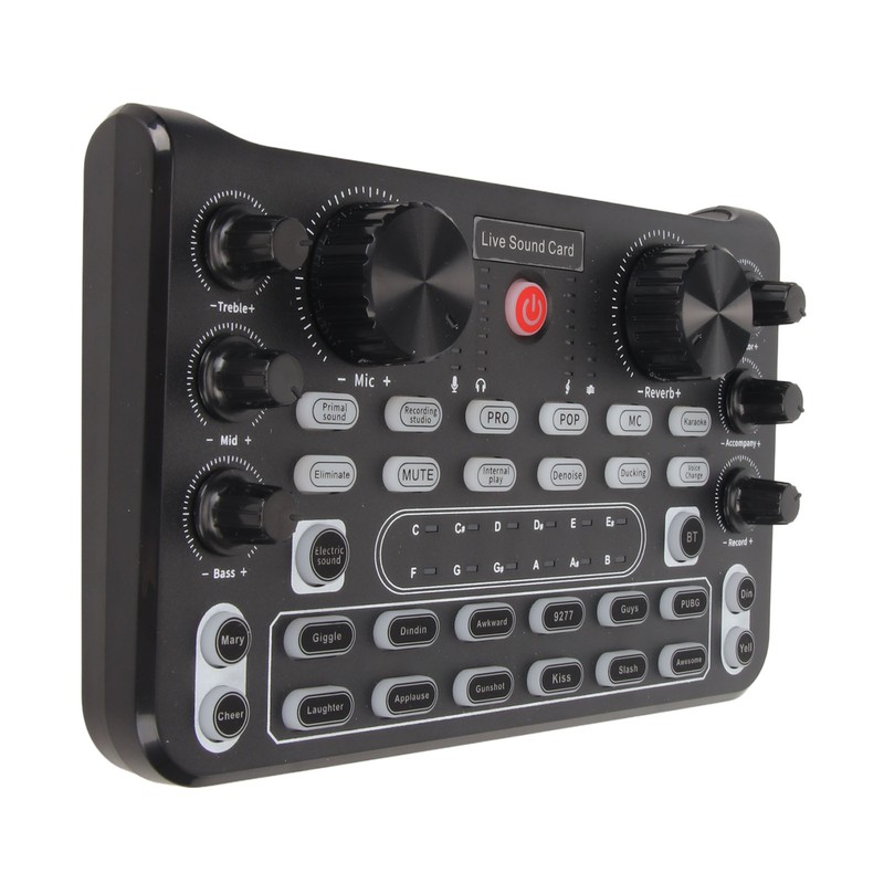 Live Sound Card with Multi Sound Effects Bluetooth Noise Reduction