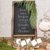 Weddingstar Self Standing Chalkboard Sign with Rustic Wood Frame