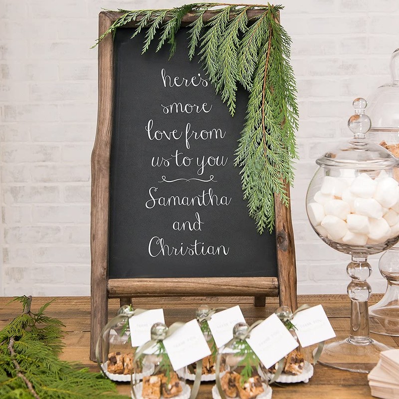 Weddingstar Self Standing Chalkboard Sign with Rustic Wood Frame