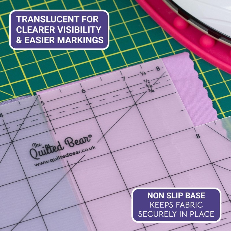 The Quilted Bear Hot Ironing Ruler - Non-Slip Ironing Quilting