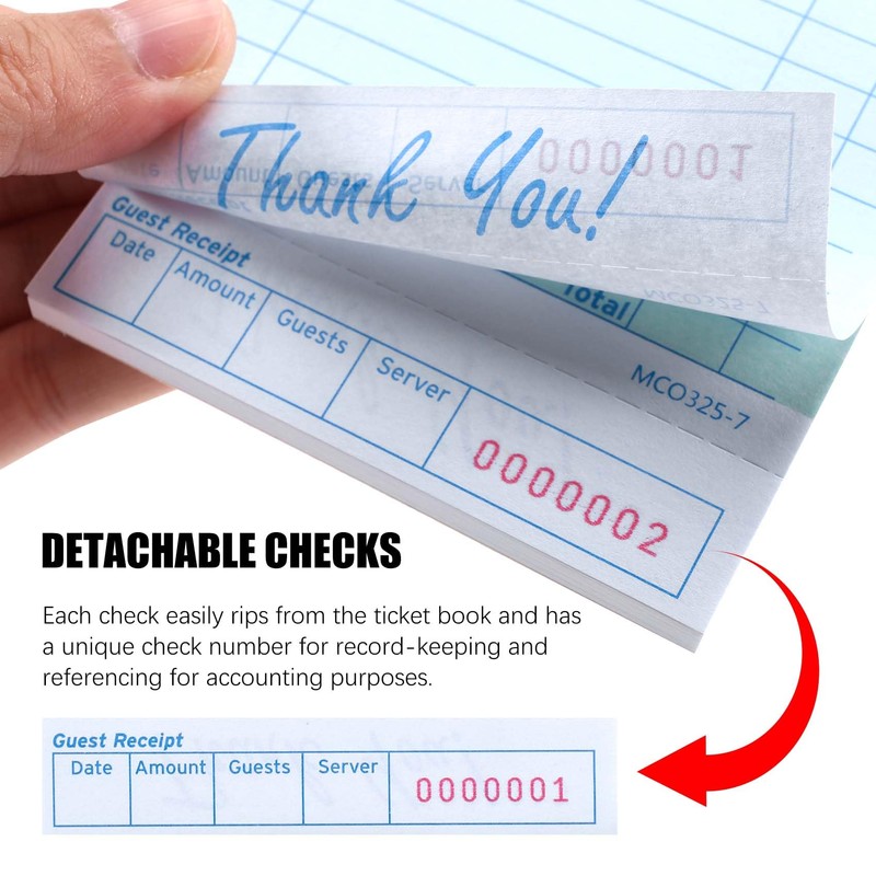 Giyofom Guest Checks Book 10Pack,Server Note Pads,Waitress Accessory Wiring Pads,Restaurant