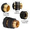 4Pcs Garden Hose Quick Connector Brass High Hardness Durable No