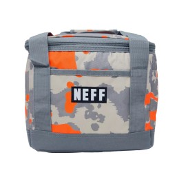 Neff Def Chill Beverage Cooler - Color Grey Orange Camo Pattern - NEW!