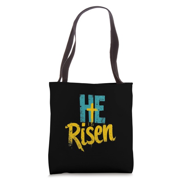 Easter HE Is Risen Christian Faith Tote Bag
