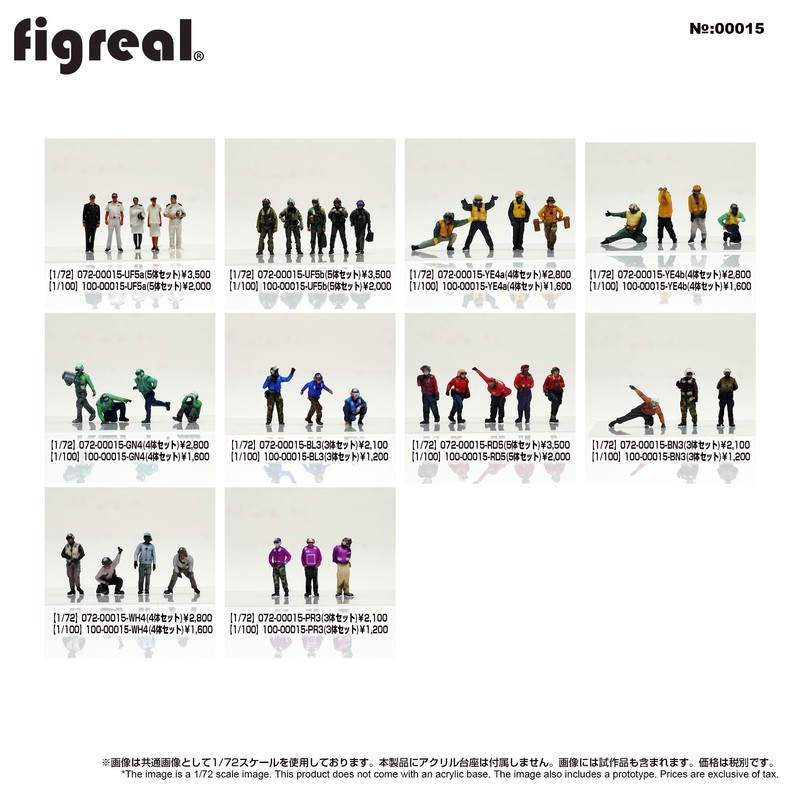 figreal 1/72 U.S.NAVY(1)BN3 3体 彩色済みフィギュア 甲板作業員 アメリカ海軍 フライトデッキクルー レインボーギャング 茶