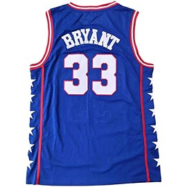 Mens #33 Legend Retro All American Basketball Jersey (Medium, Blue)