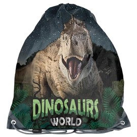 Paso Children's Gym Bag / Sports Bag 36 x 32 cm – Dinosaur – Dinosaurs World, pink