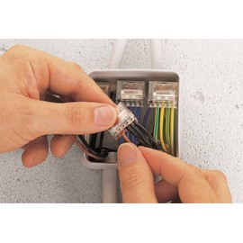 Wago WAG2273BL10 10er-Packung Universal-Verbindungsdosenklemme für alle Leiter Typ 2273 Mini/8 Eingänge