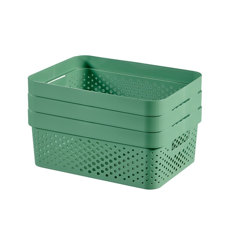 Curver Infinity Dots Set of 3 100% Recycled Medium Storage