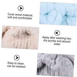 TOVINANNA 4pcs Quick Dry Microfiber Hair Towel Wraps Ultra-Absorbent Shower Hair Drying Caps for Women Soft Coral Fleece for Faster Drying Travel Friendly