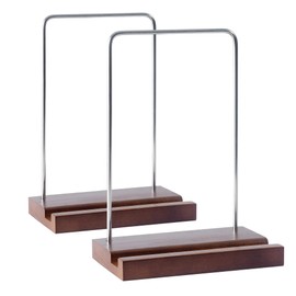 2Psc KitchenGenie Record Display Stand，Solid Wood Vinyl Record Display Stand